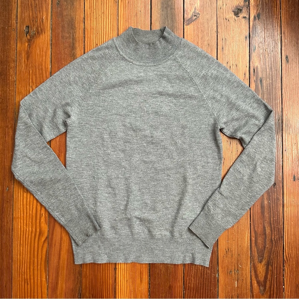 Primark Cares Mock Neck Sweater in Heather Gray XXS